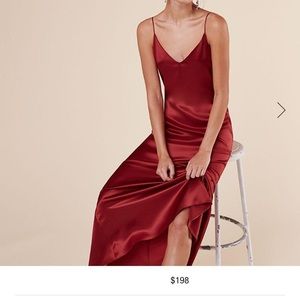 Reformation Red Silk Dress